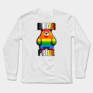 LGBTQIA+ Bear Pride Rainbow Long Sleeve T-Shirt